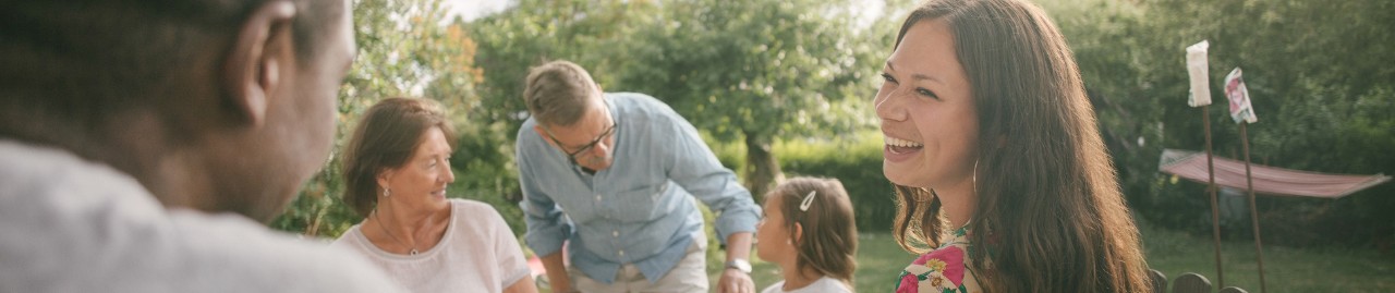 Father and daughter talking