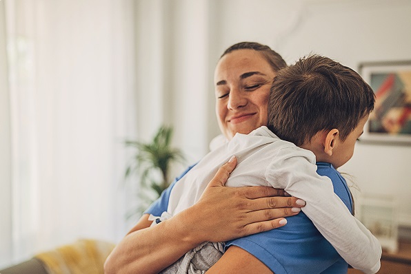 Parent taking care of a child